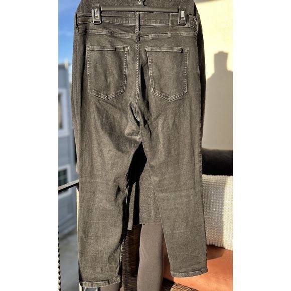 Everlane High Rise Slim Straight Jeans Womens Size 32 Washed Black - Picture 2 of 4